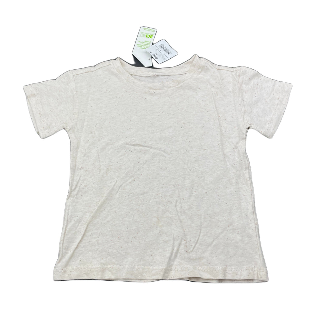 Girls Anko, oatmeal marle t-shirt / top, NEW, size 4,  