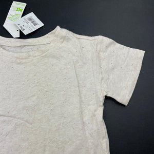 Girls Anko, oatmeal marle t-shirt / top, NEW, size 4,  