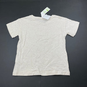 Girls Anko, oatmeal marle t-shirt / top, NEW, size 4,  