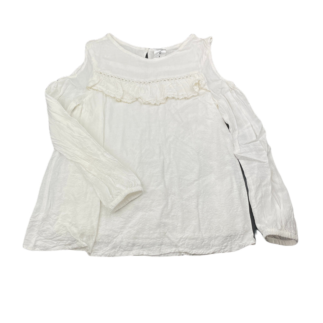 Girls Target, cotton lined open-shoulder long sleeve top, EUC, size 6,  