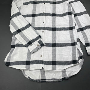 Girls Miss Understood, checked cotton lonng shirt, L: 70cm at back, EUC, size 12,  
