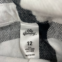 Load image into Gallery viewer, Girls Miss Understood, checked cotton lonng shirt, L: 70cm at back, EUC, size 12,  