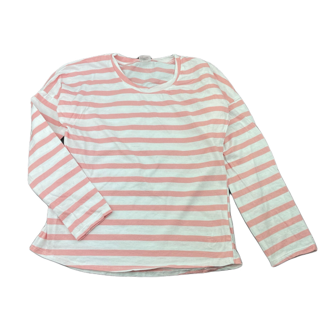 Girls Miss Understood, pink & white stripe cotton long sleeve top, GUC, size 8,  