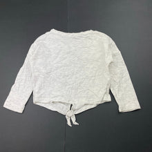 Load image into Gallery viewer, Girls H&amp;M, tie front long sleeve top, butterflies, light mark cuff, FUC, size 2,  