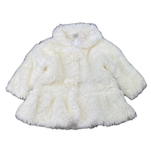 Load image into Gallery viewer, Girls Target, lined cream faux fur jacket/coat, GUC, size 0,  