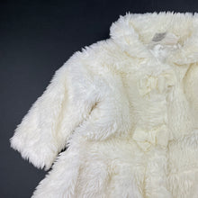Load image into Gallery viewer, Girls Target, lined cream faux fur jacket/coat, GUC, size 0,  