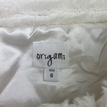 Load image into Gallery viewer, Girls Origami, lined faux fur jacket / coat, EUC, size 6,  