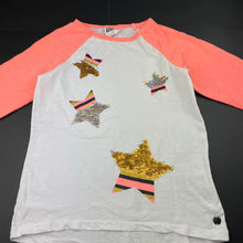 Load image into Gallery viewer, Girls Eve's Sister, cotton long sleeve top, sequin stars, GUC, size 10,  