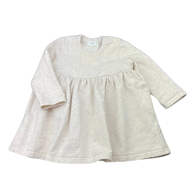 Girls Jamie Kay, organic cotton blend long sleeve dress, GUC, size 00, L: 38cm
