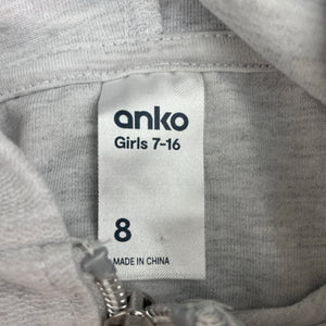 Girls Anko, floral lightweight zip hoodie sweater, GUC, size 8,  