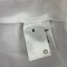 Load image into Gallery viewer, unisex Target, white cotton school skivvy top, EUC, size 8,  