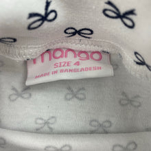 Load image into Gallery viewer, Girls Mango, cotton roll neck top / skivvy, FUC, size 4,  