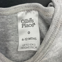 Load image into Gallery viewer, Girls Ollies Place, embroidered grey marle long sleeve top, GUC, size 0,  