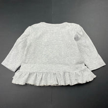 Load image into Gallery viewer, Girls Ollies Place, embroidered grey marle long sleeve top, GUC, size 0,  