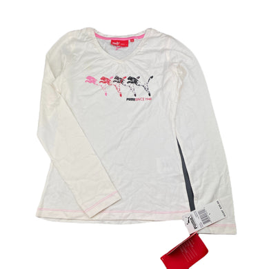 Girls Puma, soft feel long sleeve top, Sz: L, armpit to armpit: 35.5cm, shoulder to cuff: 54.5cm, NEW, size 10-12,  