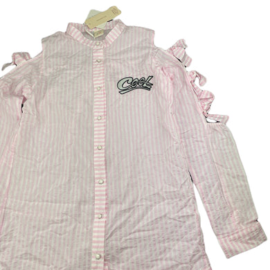 Girls Pafim, pink stripe lightweight shirt / top, NEW, size 14,  