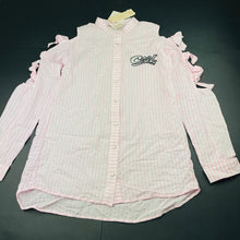 Load image into Gallery viewer, Girls Pafim, pink stripe lightweight shirt / top, NEW, size 14,  
