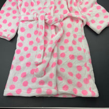 Load image into Gallery viewer, Girls Cotton On, soft fleece dressing gown / bath robe, L: 64cm, GUC, size 5-6,  