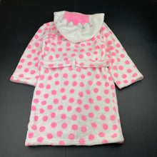 Load image into Gallery viewer, Girls Cotton On, soft fleece dressing gown / bath robe, L: 64cm, GUC, size 5-6,  