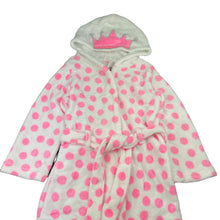 Load image into Gallery viewer, Girls Cotton On, soft fleece dressing gown / bath robe, L: 67cm, GUC, size 7-8,  