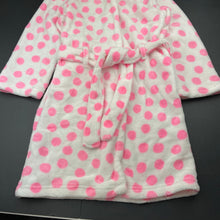 Load image into Gallery viewer, Girls Cotton On, soft fleece dressing gown / bath robe, L: 67cm, GUC, size 7-8,  