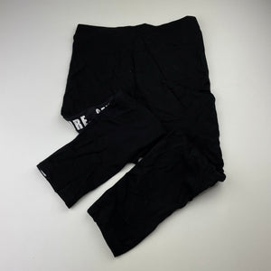 Girls Bardot Junior, black cropped leggings, elasticated, Inside leg: 44cm, GUC, size 10,  