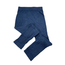 Load image into Gallery viewer, Girls H&amp;T, blue ribbed leggings, elasticated, FUC, size 4,  