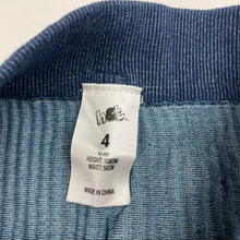Load image into Gallery viewer, Girls H&amp;T, blue ribbed leggings, elasticated, FUC, size 4,  