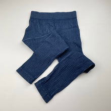 Load image into Gallery viewer, Girls H&amp;T, blue ribbed leggings, elasticated, FUC, size 4,  