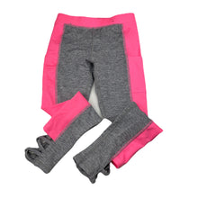Load image into Gallery viewer, Girls Cotton On, grey &amp; pink sports/activewear leggings, Inside leg: 46cm, EUC, size 6,  