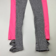 Load image into Gallery viewer, Girls Cotton On, grey &amp; pink sports/activewear leggings, Inside leg: 46cm, EUC, size 6,  
