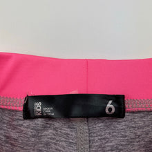 Load image into Gallery viewer, Girls Cotton On, grey &amp; pink sports/activewear leggings, Inside leg: 46cm, EUC, size 6,  