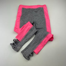 Load image into Gallery viewer, Girls Cotton On, grey &amp; pink sports/activewear leggings, Inside leg: 46cm, EUC, size 6,  