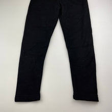 Load image into Gallery viewer, Girls Bossini, black fleece lined leggings, elasticated, Inside leg: 48cm, EUC, size 8,  