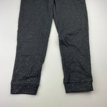 Load image into Gallery viewer, Girls Target, grey &amp; silver glitter casual pants, elasticated, Inside leg: 52cm, EUC, size 8,  