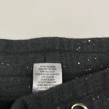 Load image into Gallery viewer, Girls Target, grey &amp; silver glitter casual pants, elasticated, Inside leg: 52cm, EUC, size 8,  