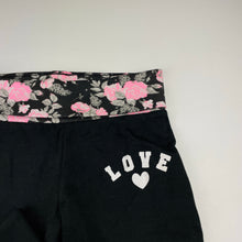 Load image into Gallery viewer, Girls B&amp;L, black stretchy casual pants, elasticated, Inside leg: 51.5cm, EUC, size 7,  
