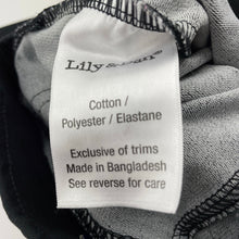 Load image into Gallery viewer, Girls Lily &amp; Dan, black stretchy pants, elasticated, Inside leg: 50cm, EUC, size 6,  