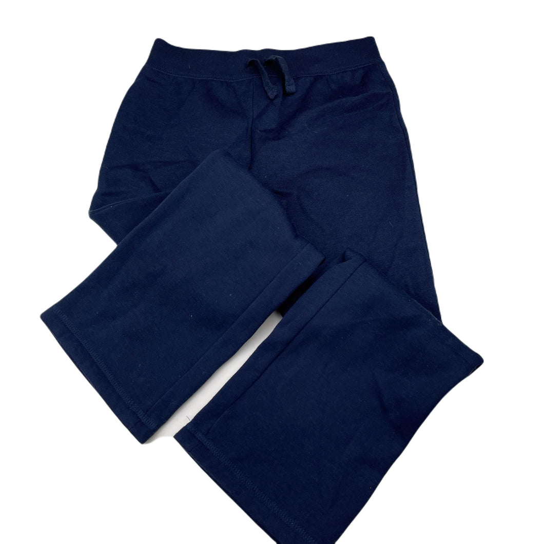 Girls H&T, navy fleece lined track pants, elasticated, Inside leg: 48.5cm, EUC, size 6,  