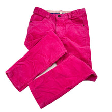 Load image into Gallery viewer, Girls M&amp;S, pink stretch corduroy pants, adjustable, Inside leg: 50cm, EUC, size 6-7,  