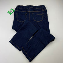 Load image into Gallery viewer, Girls Emerson, dark stretch denim jeans, adjustable, Inside leg: 46cm, NEW, size 5,  