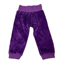 Load image into Gallery viewer, Girls Mom &amp; Me, purple velour pants, elasticated, Inside leg: 31cm, GUC, size 2,  
