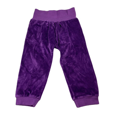 Girls Mom & Me, purple velour pants, elasticated, Inside leg: 31cm, GUC, size 2,  
