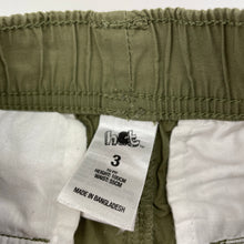 Load image into Gallery viewer, Boys H&amp;T, khaki lightweight cotton cargo pants, Inside leg: 35.5cm, GUC, size 3,  