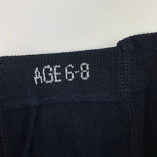 Load image into Gallery viewer, Girls navy, textured stockings, elasticated, EUC, size 6-8,  