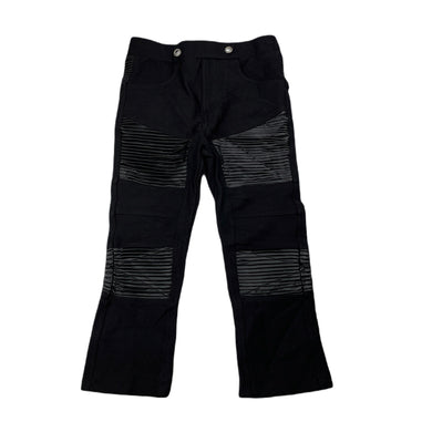 unisex MISCHIEF & Co, black stretchy pants, elasticated, Inside leg: 34cm, EUC, size 2,  