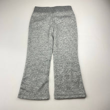 Load image into Gallery viewer, Girls H&amp;T, grey marle fleece lined track pants, Inside leg: 36cm, EUC, size 3,  