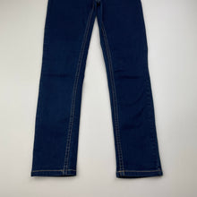 Load image into Gallery viewer, Girls H&amp;M, stretch denim jeggings/leggings, elasticated, Inside leg: 48.5cm, EUC, size 7,  