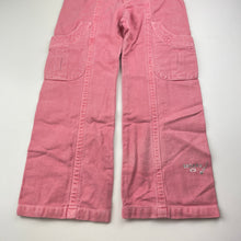 Load image into Gallery viewer, Girls Escada, pink moleskin cotton pants, adjustable, Inside leg: 46cm, NEW, size 6,  