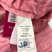 Load image into Gallery viewer, Girls Escada, pink moleskin cotton pants, adjustable, Inside leg: 46cm, NEW, size 6,  